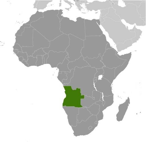 Angola Locator Map
