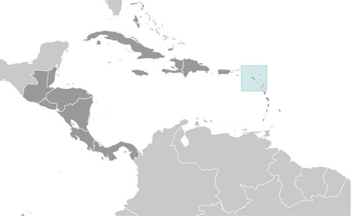 St Kitts and Nevis Locator Map
