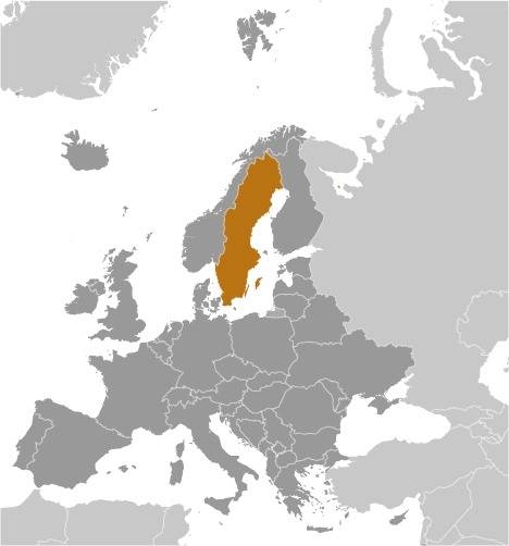 Sweden Locator Map